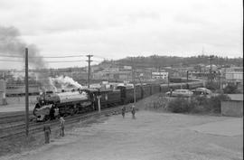 Canadian Pacific Railway steam locomotive 2860 at Tacoma, Washington on March 20, 1977.