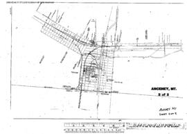Plat Map of Northern Pacific Facilities at Anceney, Montana, undated
