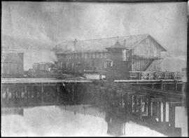 Northern Pacific station at Tacoma, Washington Territory, circa 1874.