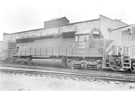 Burlington Northern diesel locomotive 6499 at Tacoma, Washington in 1972.