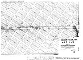 Plat Map of Great Northern Facilities at Great Falls, Montana, 1918