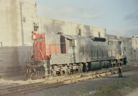 Southern Pacific Railroad diesel locomotive number 4368 in 1987.