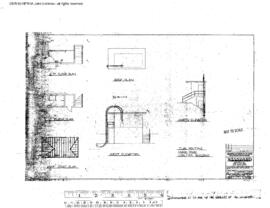 Great Northern Engineering Drawing, Hump Yard Control Building at Interbay, Washington, 1968