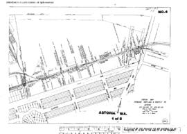 Plat Map of Spokane, Portland, and Seattle Railway Facilities at Astoria, Oregon, 1918