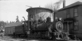 Pacific Coast Railroad steam locomotive number 12 at Maple Valley, Washington, circa 1940.