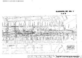 Plat Map of Great Northern Facilities at Glasgow, Montana, 1963