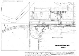 Plat Map of Northern Pacific Facilities at Twin Bridges, Montana, 1915