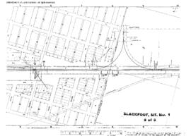 Plat Map of Great Northern Facilities at Blackfoot, Montana, 1935