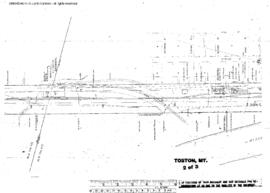 Plat Map of Northern Pacific Facilities at Toston, Montana, 1953