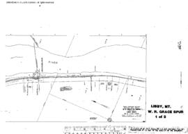 Plat Map of Great Northern Facilities at Libby, Montana, 1965