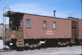 Great Northern Caboose X473 at Glacier Park, Montana, 1970