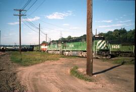 Burlington Northern Diesel Locomotives Numbers 5534 and 5839 and 5405, and St. Louis-San Francisc...