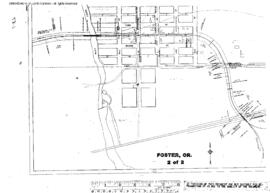 Plat Map of Oregon Electric Railroad Facilities at Foster, Oregon, 1950