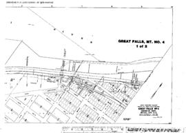 Plat Map of Great Northern Facilities at Great Falls, Montana, 1964