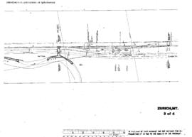 Plat Map of Great Northern Facilities at Zurich, Montana, 1960