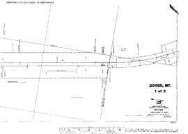 Plat Map of Great Northern Facilities at Dover, Montana, 1914