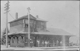 Northern Pacific station at Tenino, Washington, circa 1910.
