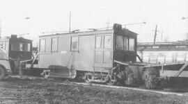 Seattle Municipal Railway Number 498 at the Fremont carbarn, Seattle, Washington, 1941.