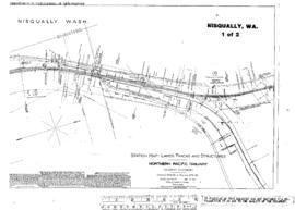 Plat Map of Northern Pacific Facilities at Nisqually, Washington, 1914