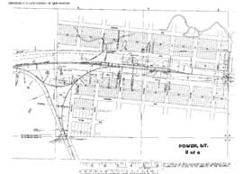 Plat Map of Great Northern Facilities at Power, Montana, 1947