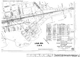 Plat Map of Spokane, Portland, and Seattle Railway Facilities at Lyle, Washington, 1935