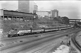 Amtrak diesel locomotive 9760 at Tacoma, Washington in September 1971.