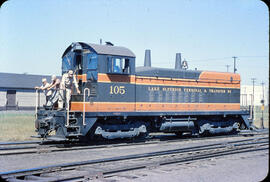 Lake Superior Terminal & Transfer Diesel Locomotive 105 at Superior, Wisconsin, 1961