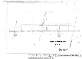 Plat Map of Spokane, Portland, and Seattle Railway Facilities at Camp Clatsop, Oregon, 1915