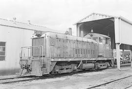 Burlington Northern diesel locomotive 148 at Vancouver, British Columbia in 1972.