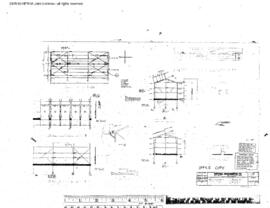 Northern Pacific Engineering Drawing, Tie Treating Plant Garage at Paradise, Montana, 1979