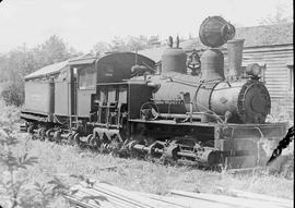 Rayonier Incorporated Steam Locomotive Number 2 at Railroad Camp, Washington, circa 1948.