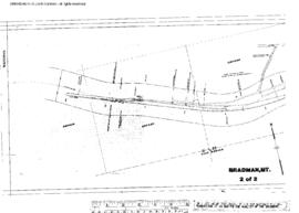 Plat Map of Northern Pacific Facilities at Bradman, Montana, 1989