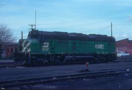 Burlington Northern 6602 at Spokane, Washington in 1978.