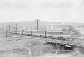 Burlington Northern Vista-Dome North Coast Limited at Auburn, Washington, in 1970.