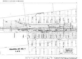 Plat Map of Great Northern Facilities at Chinook, Montana, 1963