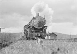 Northern Pacific passenger train number 408 at Woodland, Washington, in 1944.