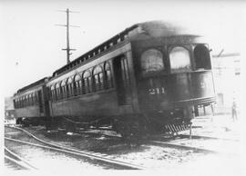 Seattle & Rainier Valley Railway Car 210 with 211 in Seattle, Washington, undated