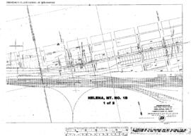 Plat Map of Great Northern, Northern Pacific Facilities at Helena, Montana, 1915