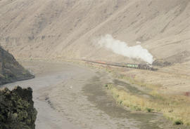 Spokane, Portland & Seattle Railway steam locomotive number 700 at Umtanum, Washington in 1990.