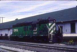 Burlington Northern 1745 at Bellingham, Washington in 1988.