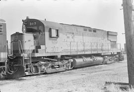 Spokane, Portland & Seattle Railway diesel locomotive number 317 at Tacoma, Washington in 1970.