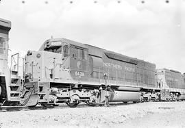 Burlington Northern diesel locomotive 6428 at Auburn, Washington in 1970.