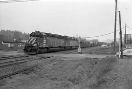 Burlington Northern special train at Vader, Washington in 1976.