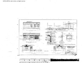 Northern Pacific Engineering Drawing, Depot at Woodland, Washington, 1960