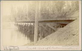 Northern Pacific bridge at Cle Elum, Washington Territory, in 1887.