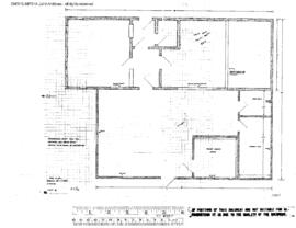 Northern Pacific Engineering Drawing, Depot at Grangeville, Idaho, 1983