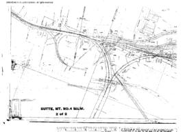 Plat Map of Milwaukee Road Facilities at Butte, Montana, 1929