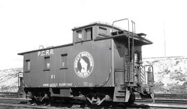 Great Northern Railway caboose number X1 at Seattle, Washington, circa 1951.