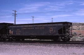 Northern Pacific open hopper car number 87728 at Wallula, Washington, in 1989.