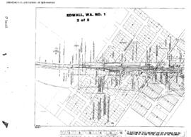 Plat Map of Great Northern Facilities at Edwall, Washington, 1916